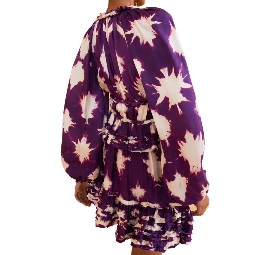 Emery Dress in Cassis Blur