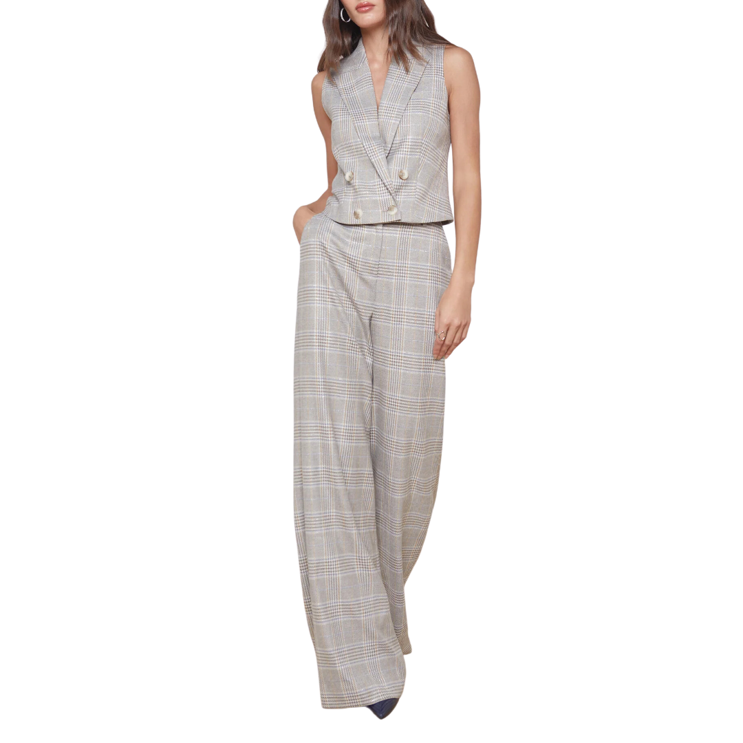 Pilar Pant in Ivory/Neutral Multi