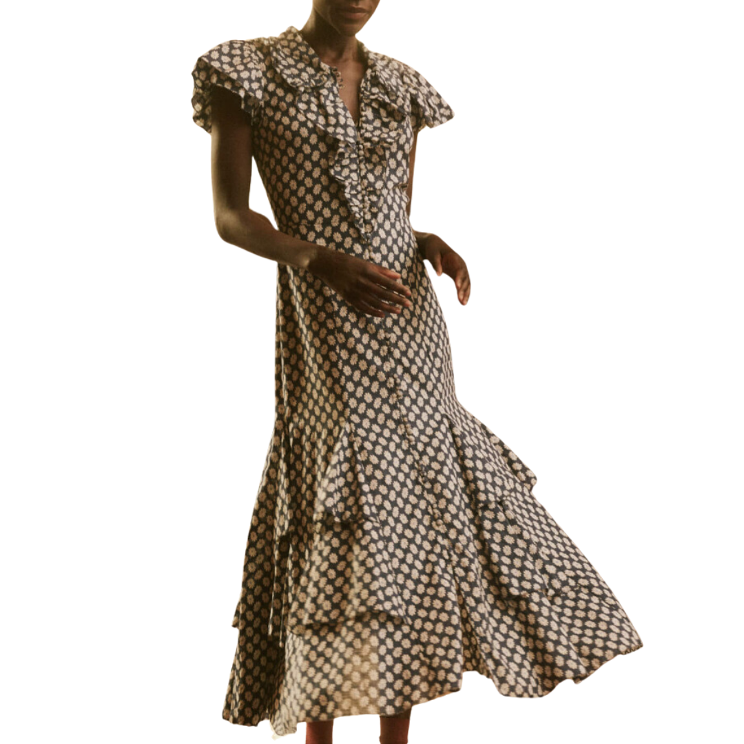 The Curtsy Dress in Mini Evening Daisy