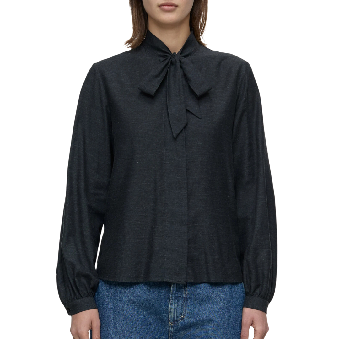 Flared Blouse in Black