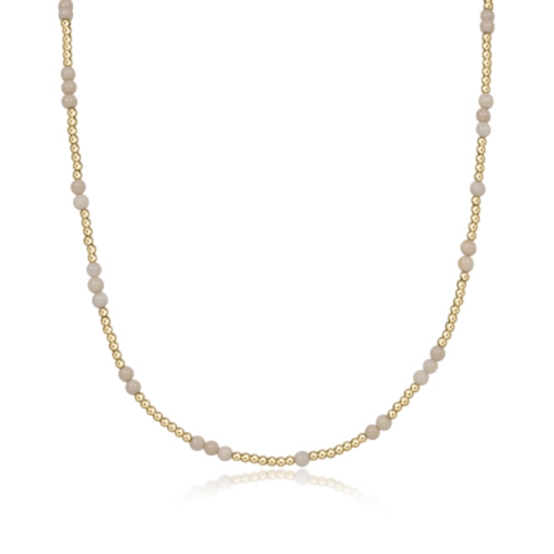 15" Choker Hope Unwritten Gemstone in Riverstone