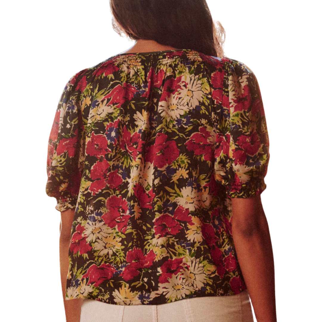 The Ponder Top in Hidden Garden Floral