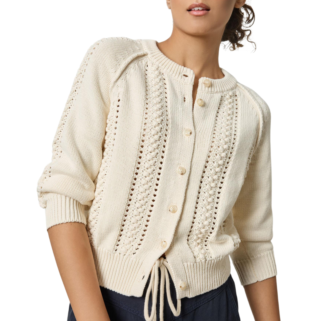 3/4 Sleeve Raglan Cardigan in Sand