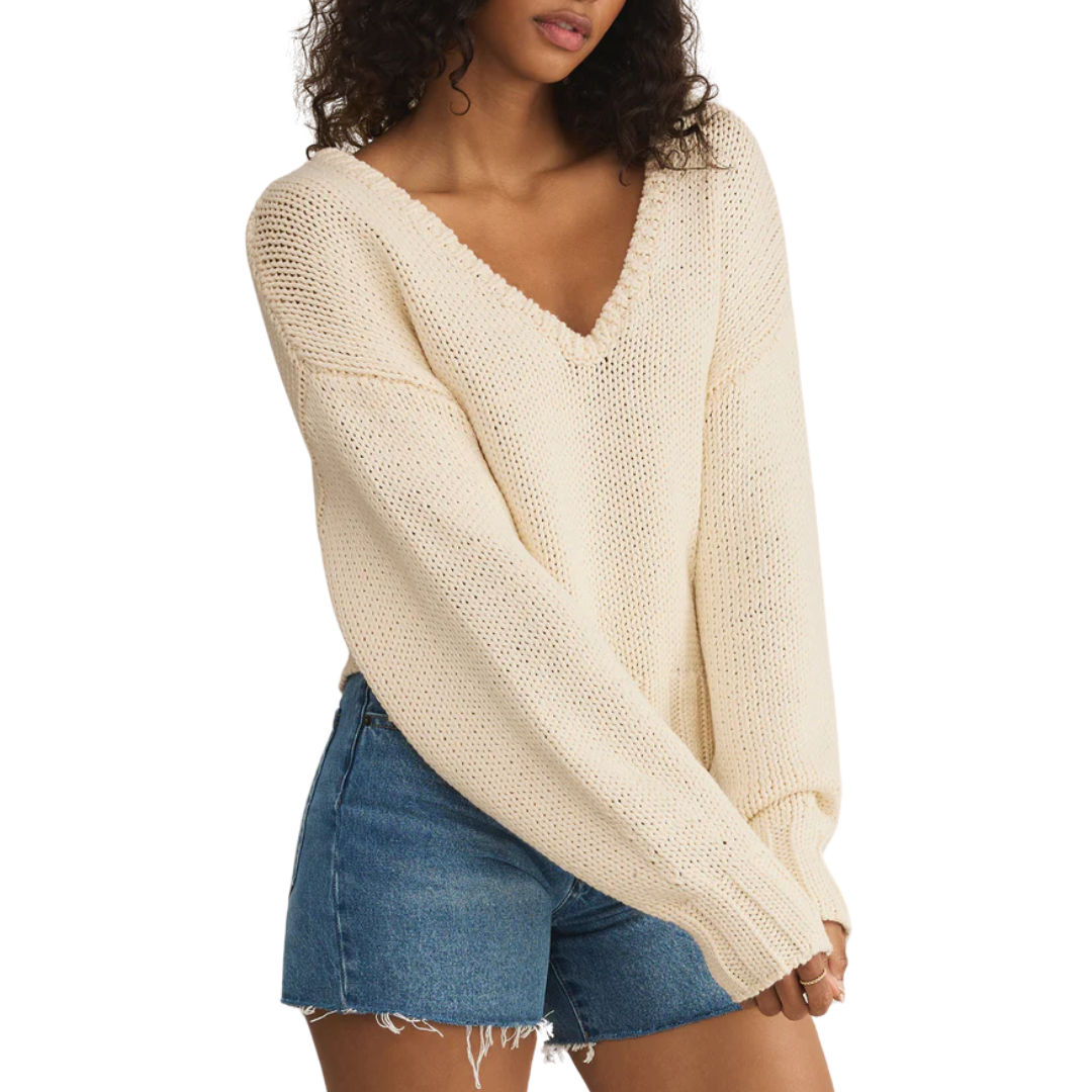 Vida Reversible Sweater in Sea Salt