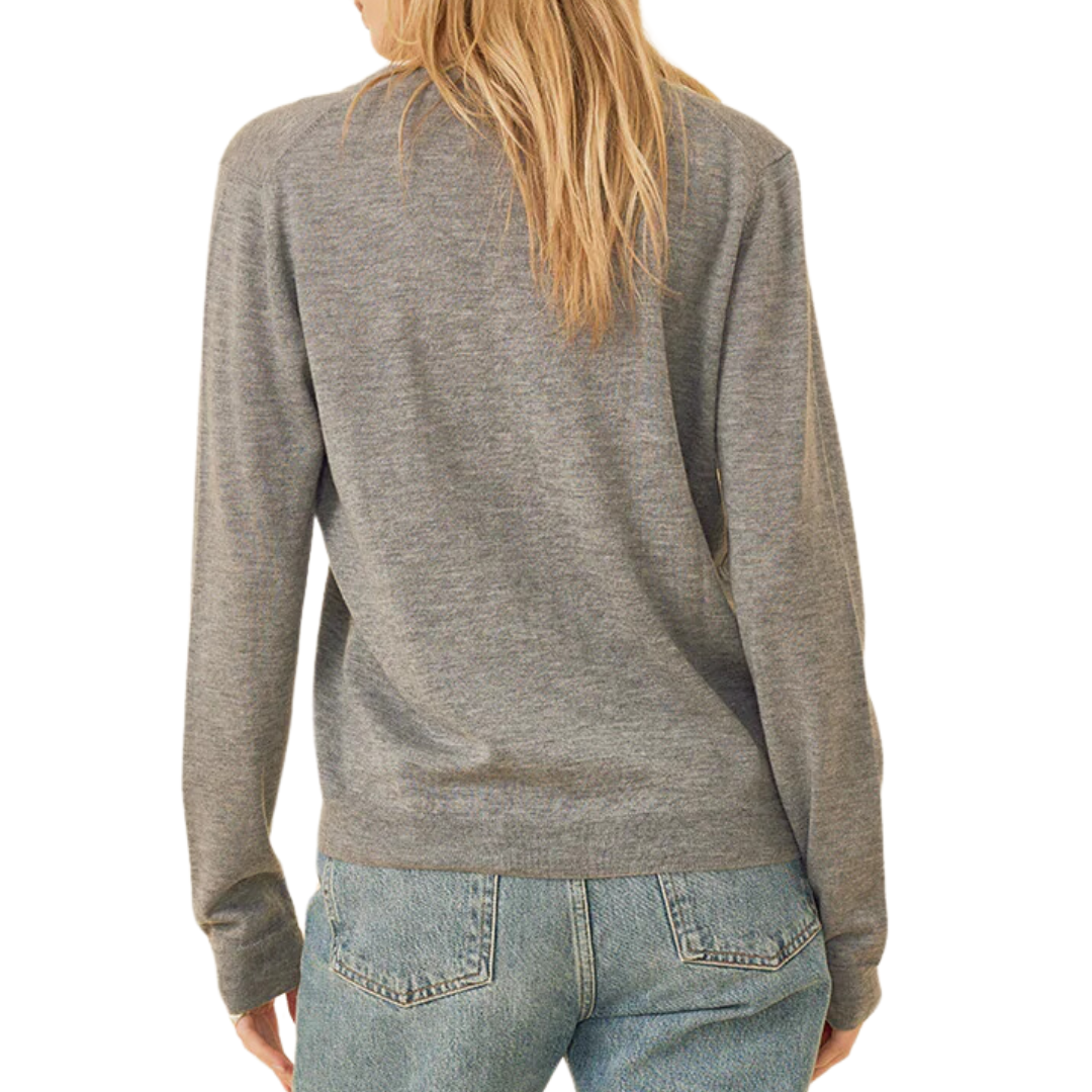 Laguna Merino Cardigan in Slate
