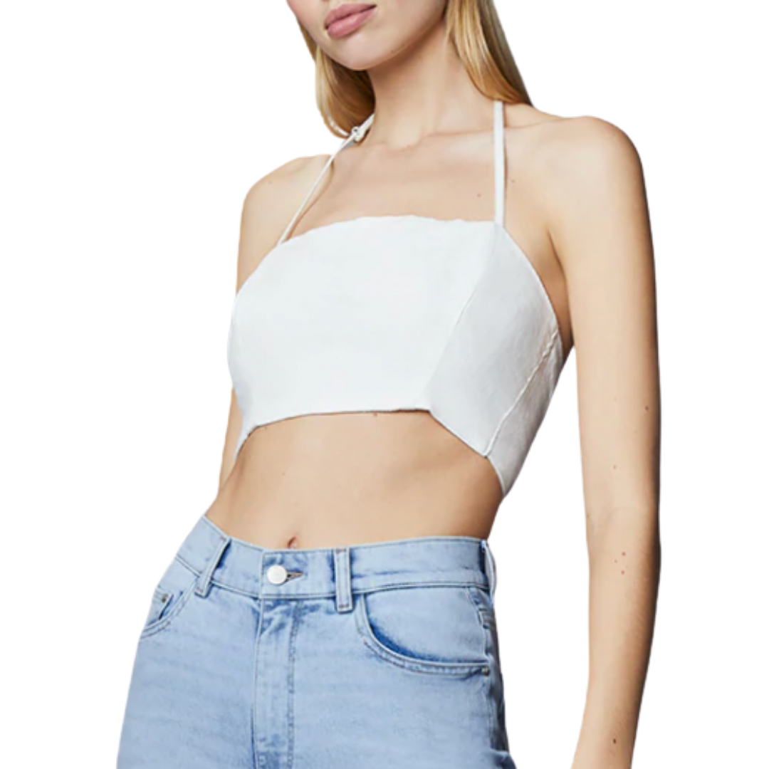 Tie Back Top in White