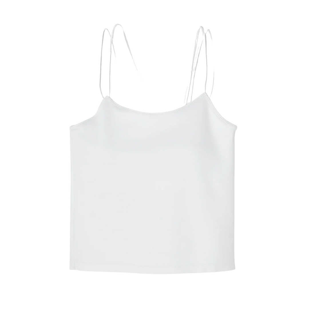 Cut Off Camisole in White