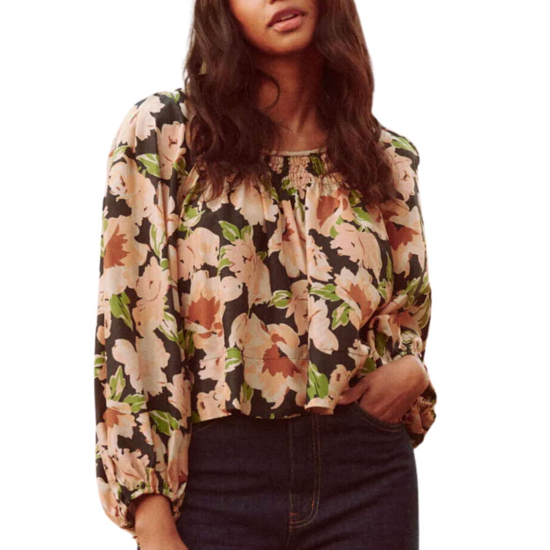 The Magpie Top in Victorian Rose Print