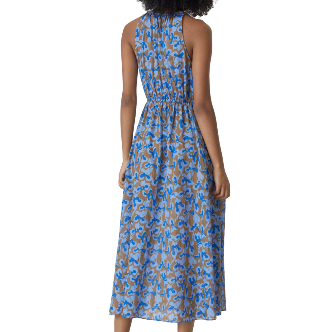 Dress with Allover Print in Nutmeg