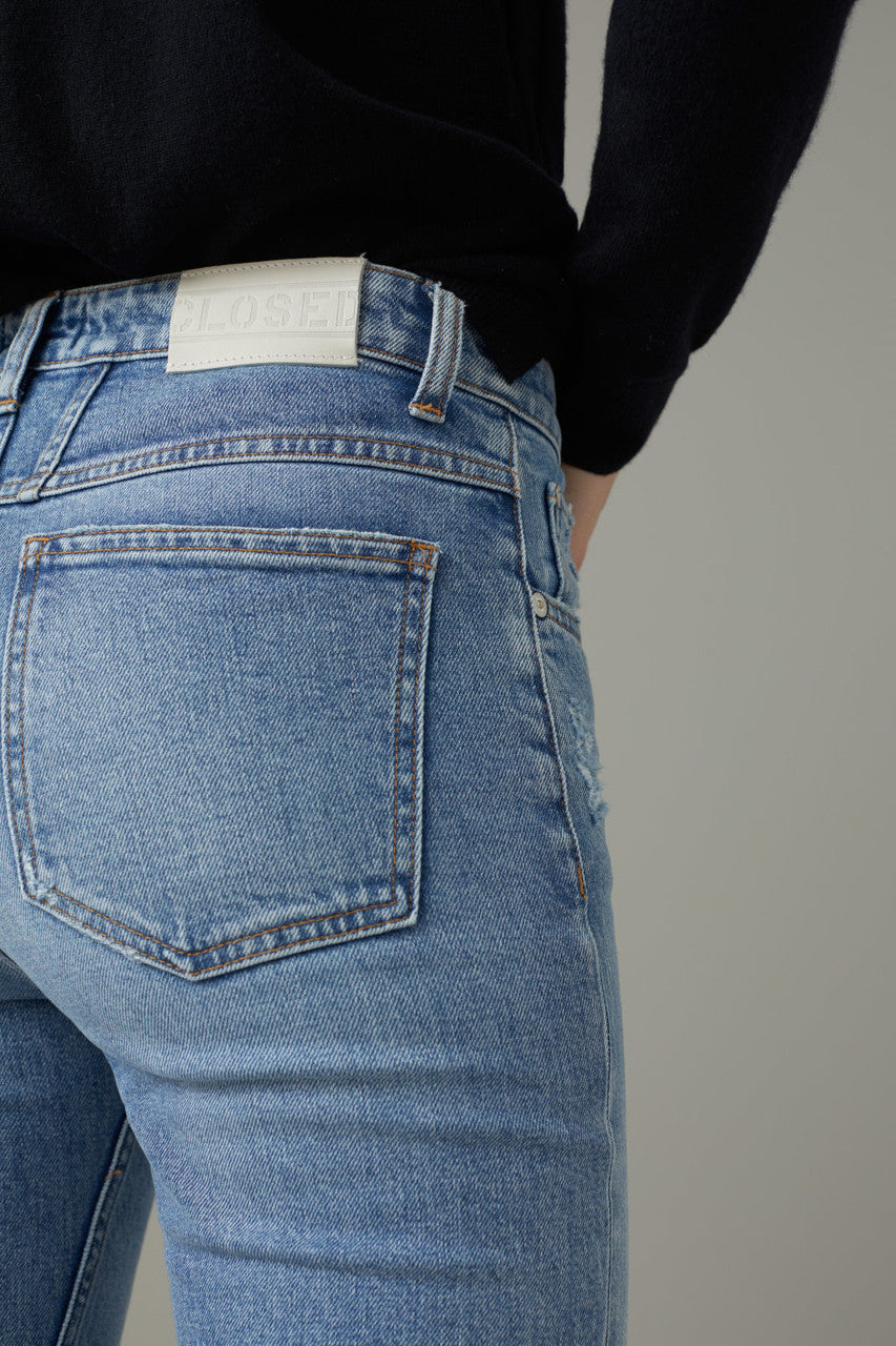 Baylin High Rise Slim in Mid Blue