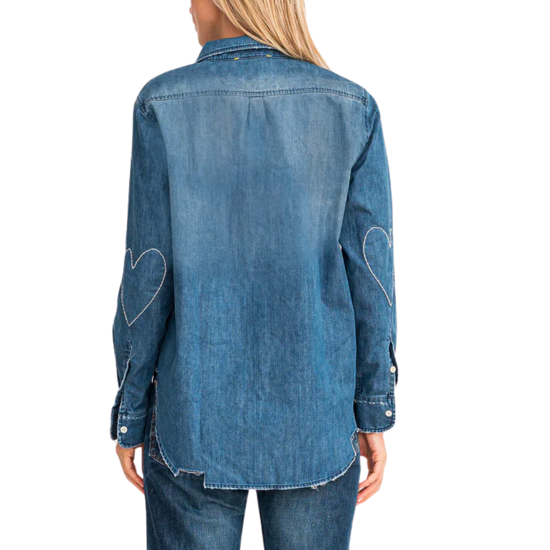 Mia Shirt Core in Dark Denim