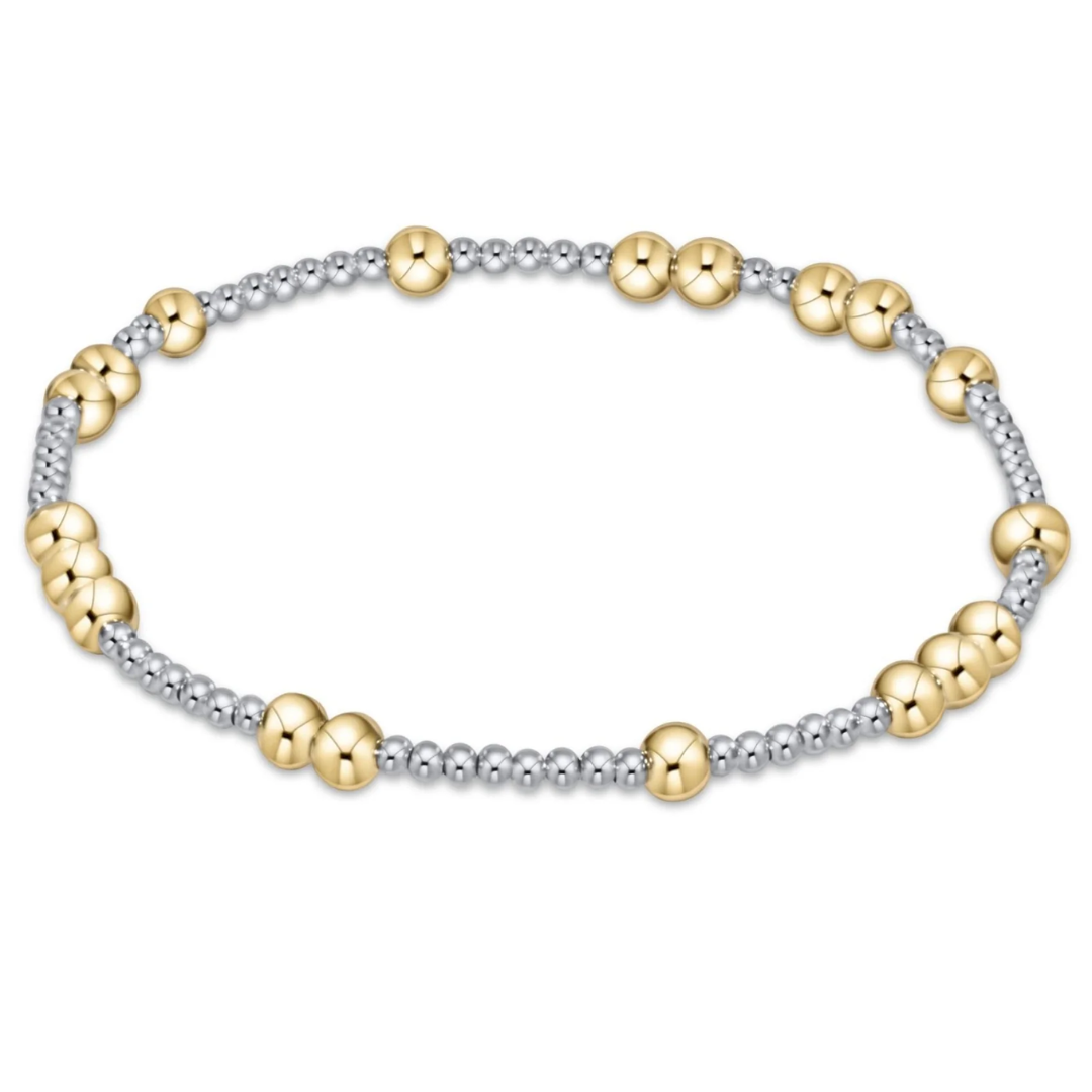 Hope Unwritten 4mm Bead Bracelet in Mixed Metal