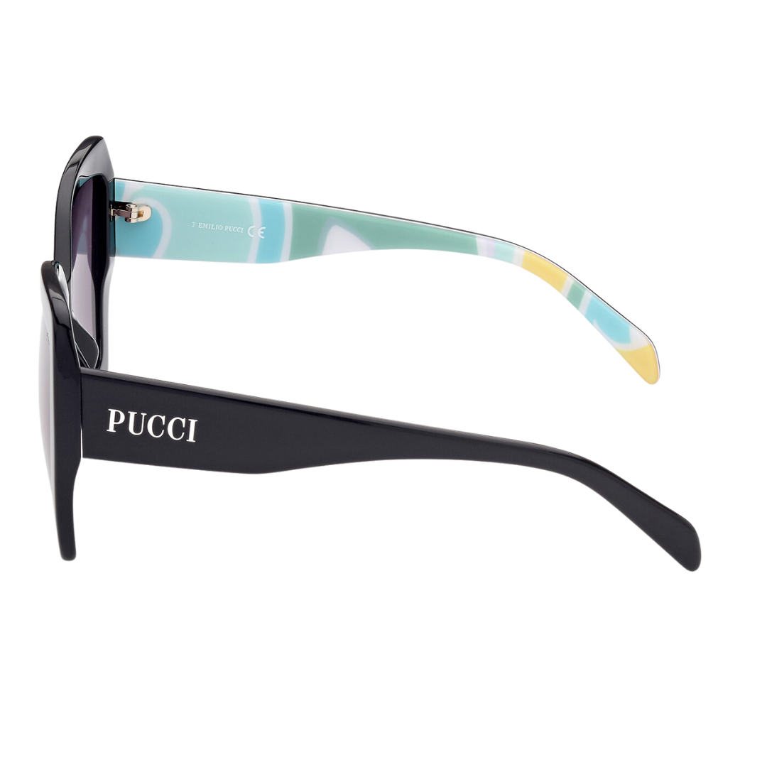 EP0176 Butterfly Sunglasses in Shiny Black/Smoke