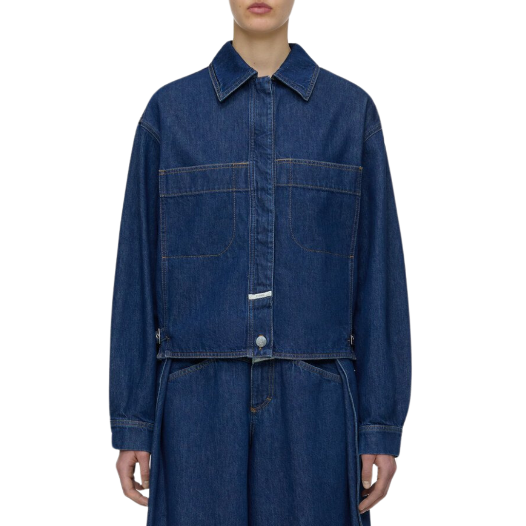 Denim Worker Jacket in Dark Blue