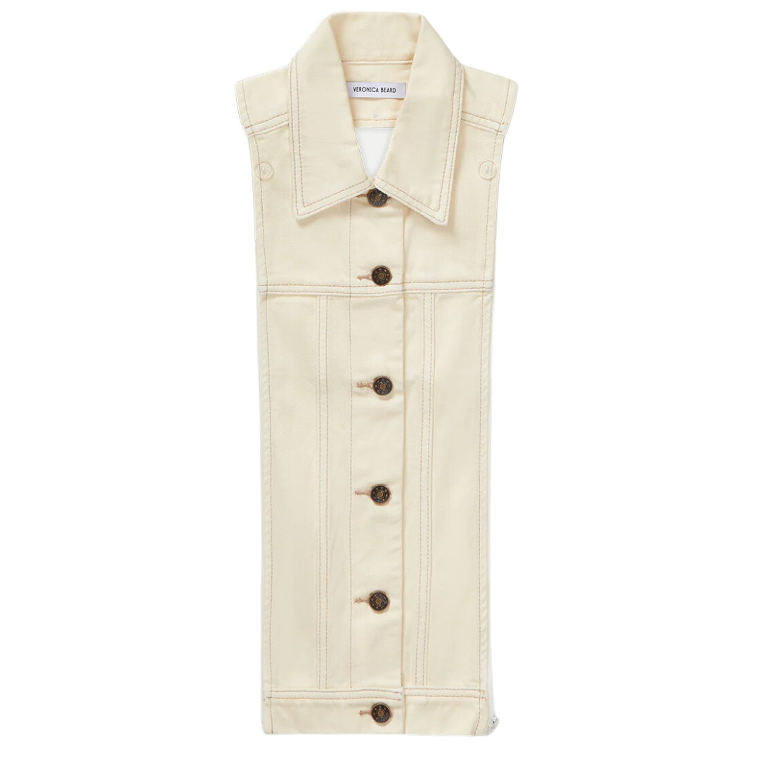 Slate Denim Dickey in Ecru