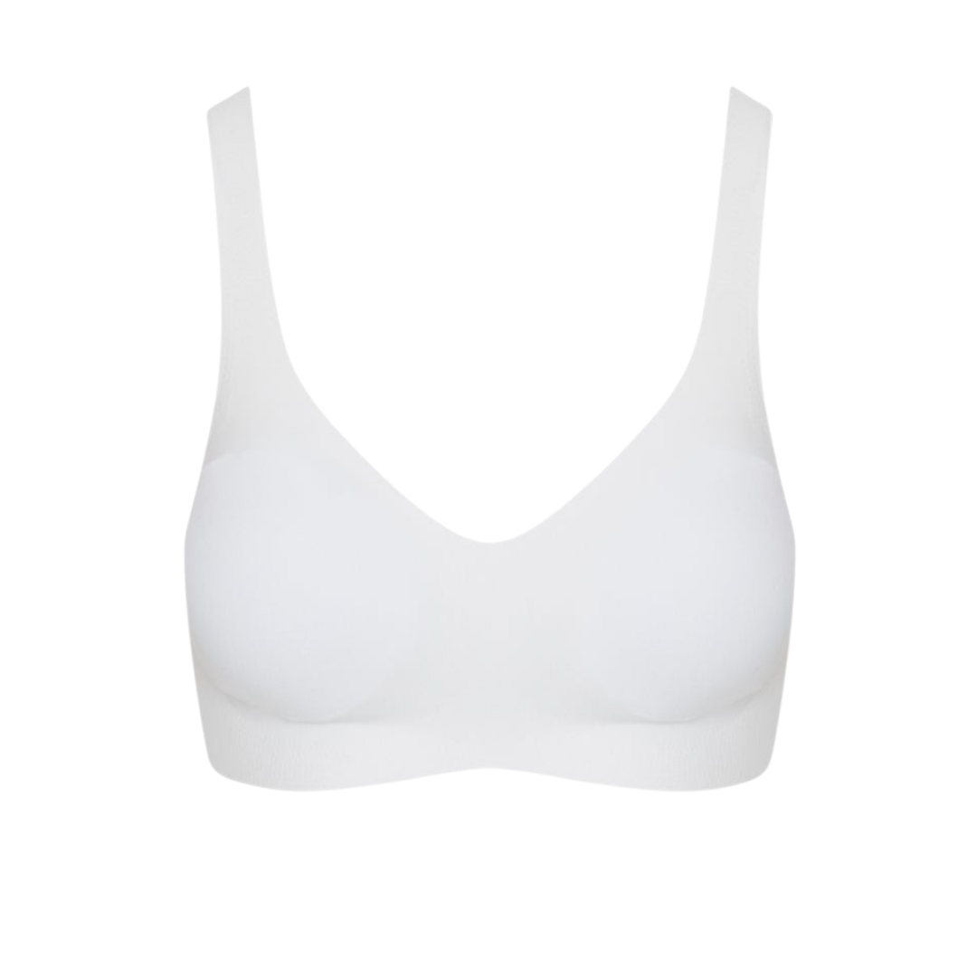Butter Soft Support Bralette in White