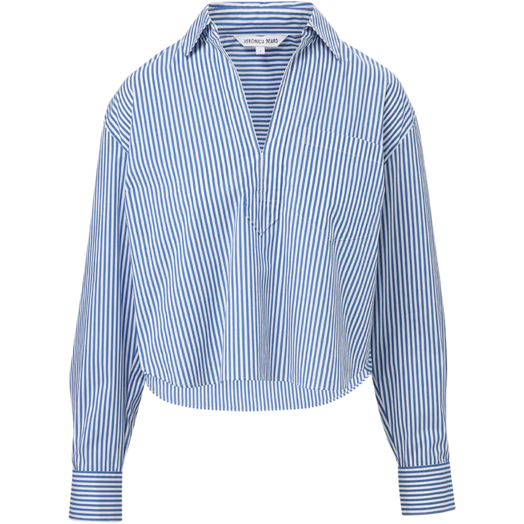 Khai Top in Blue/White Stripe