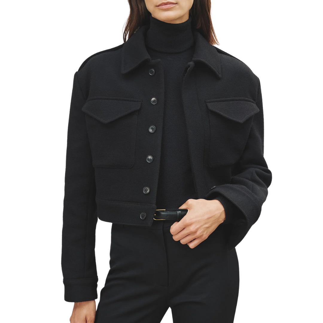 Horace Military Jacket in Black