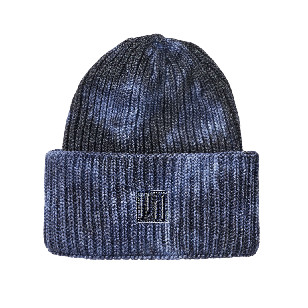 Watch Beanie in Dark Navy Wave Dye