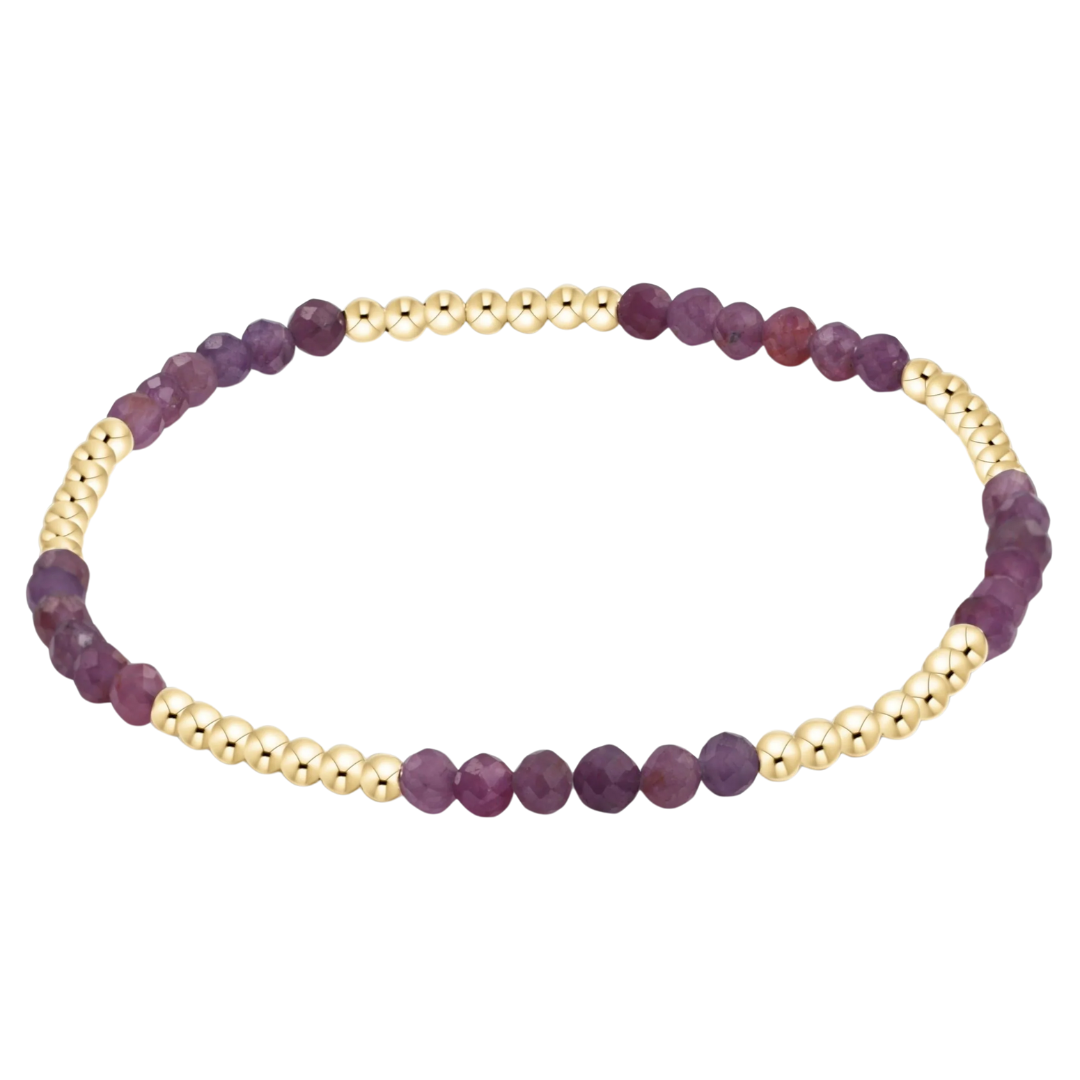 Blissful Pattern 2.5mm Bead Bracelet in Ruby