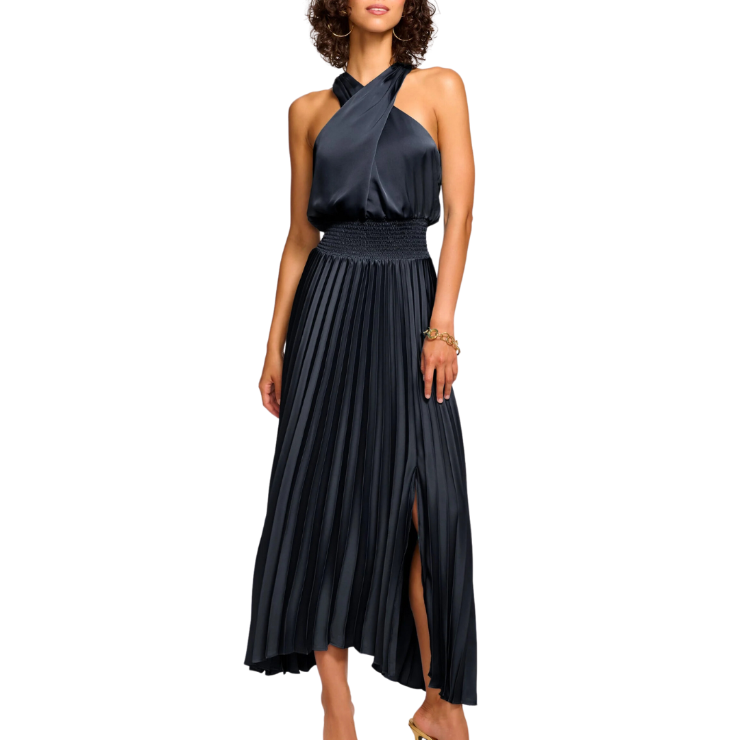 Arina Halter Maxi Dress in Navy