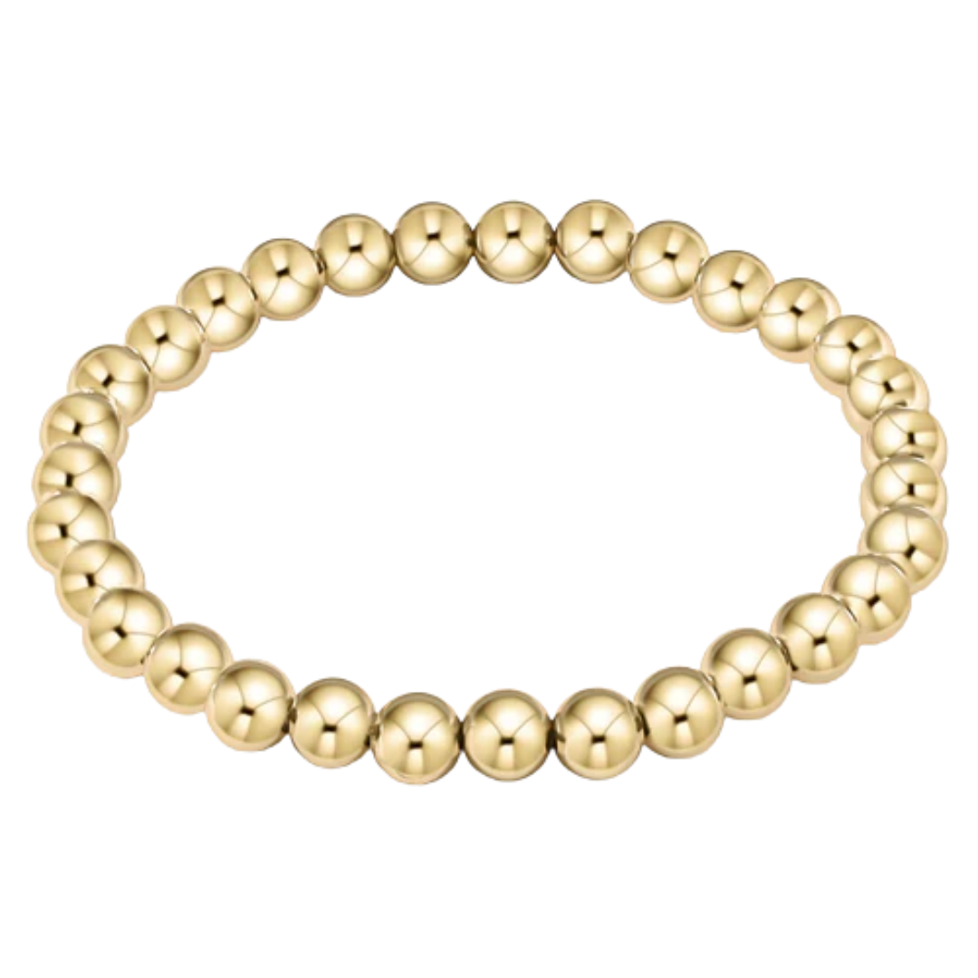 Classic Gold 6mm Bead Bracelet