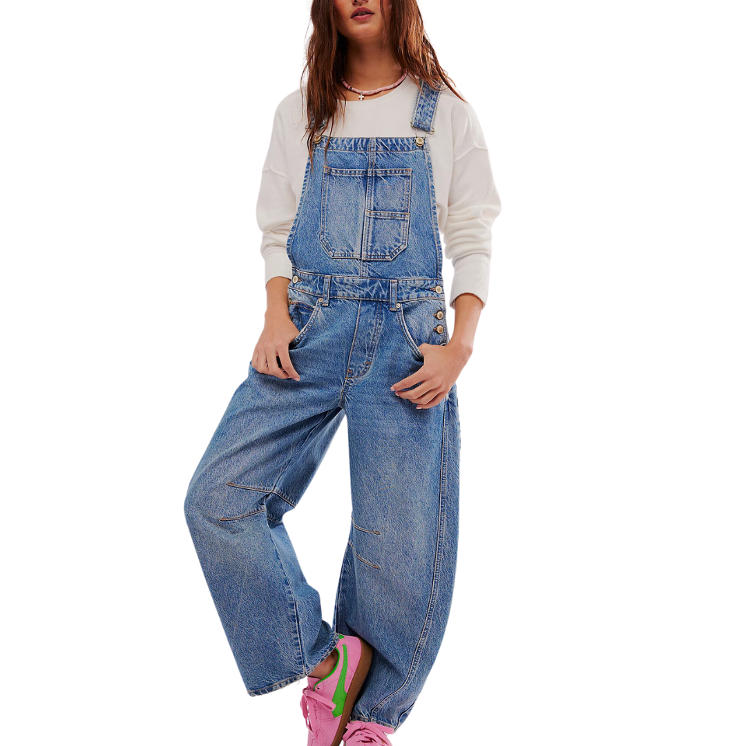 We The Free Good Luck Barrel Overalls in Ultra Light Beam