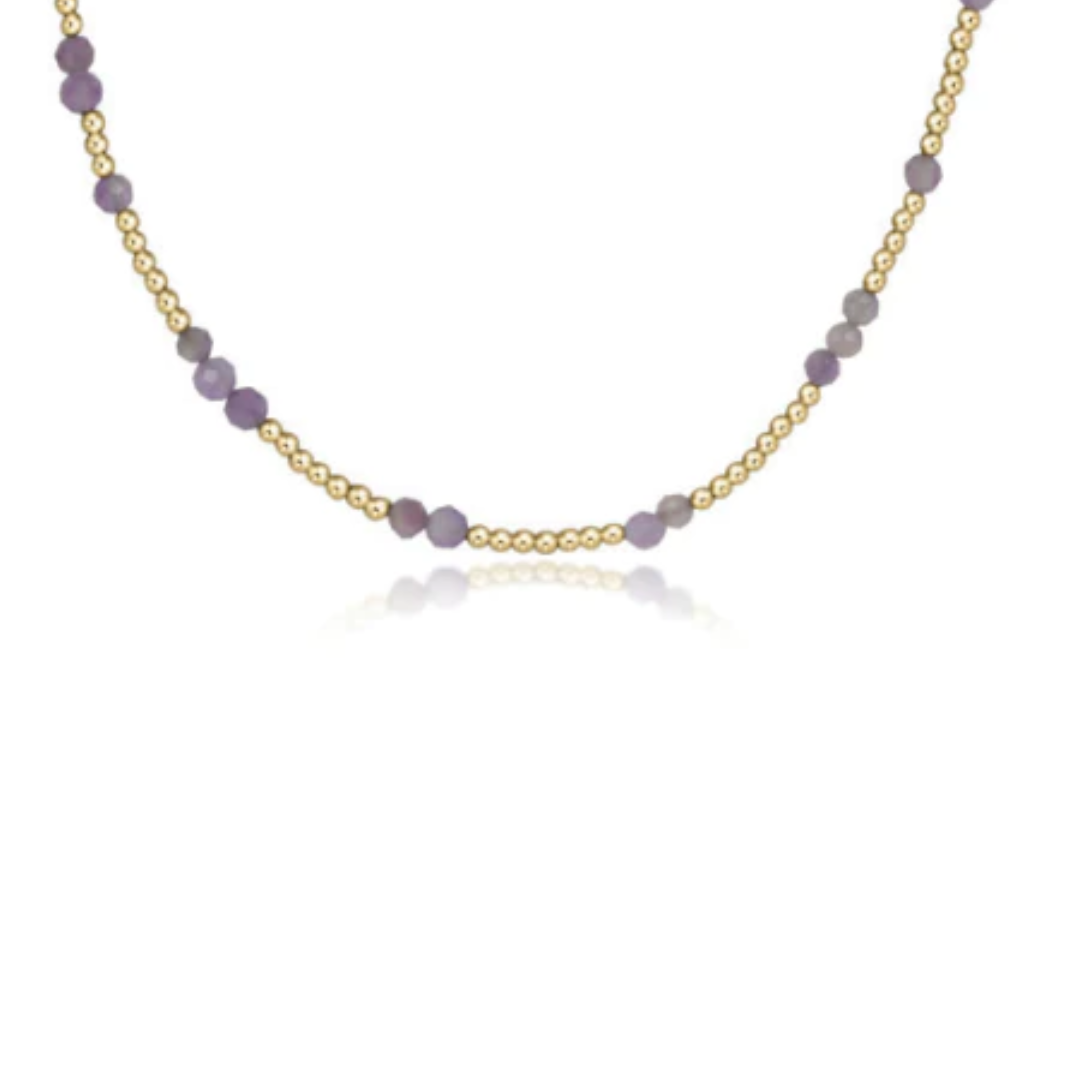 15" Choker Hope Unwritten Gemstone in Amethyst