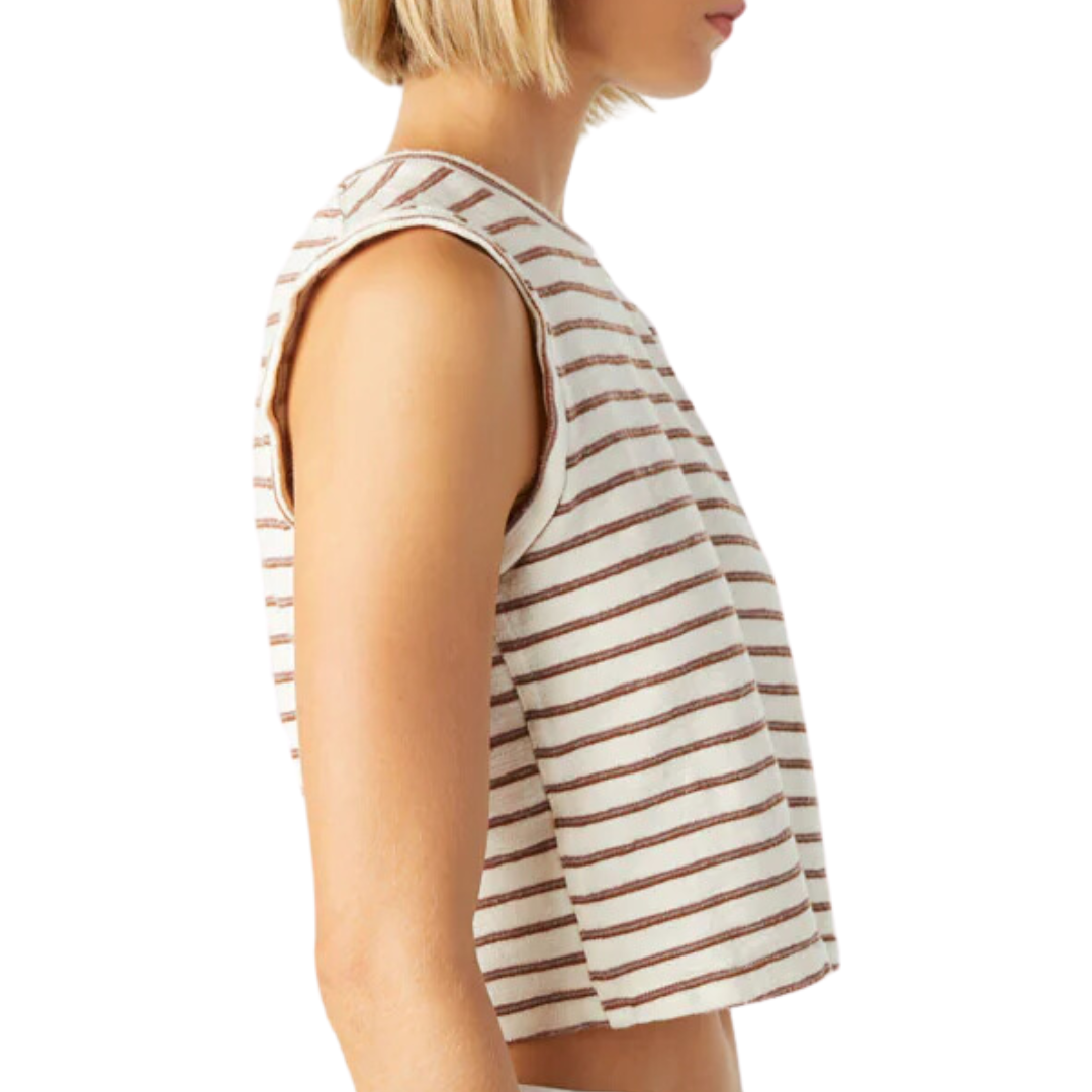 Sleeveless Babe Tee in Bone