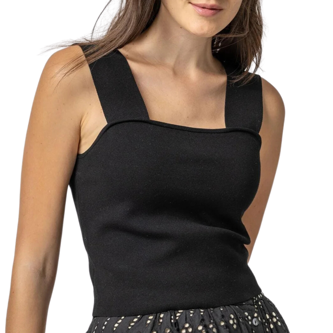 Cropped Tank in Black