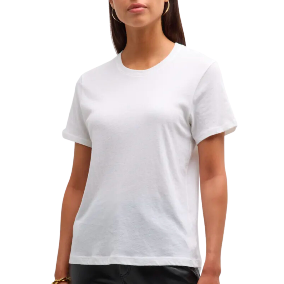 Cashmere Loose S/S Tee in White