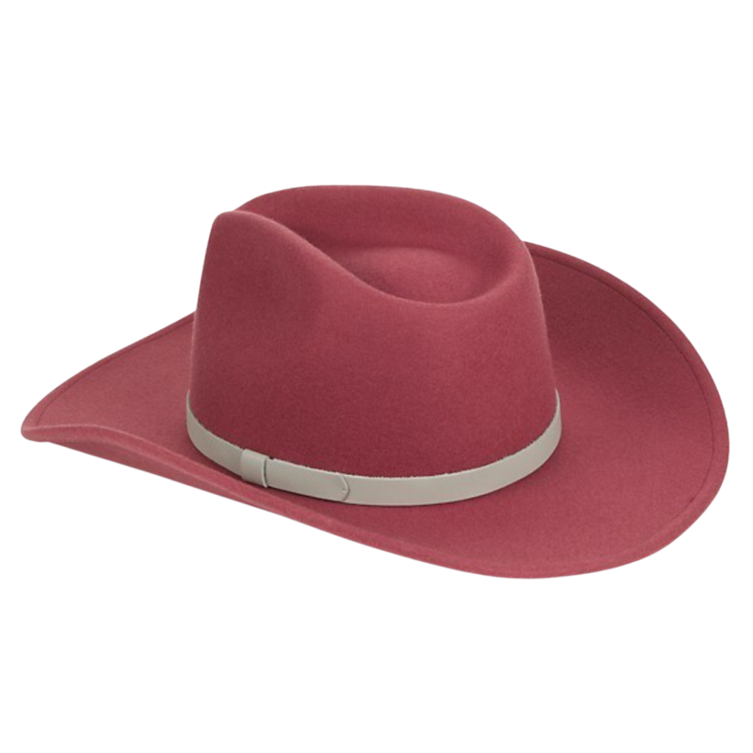 Ohara Wool Cowboy Hat in Rose