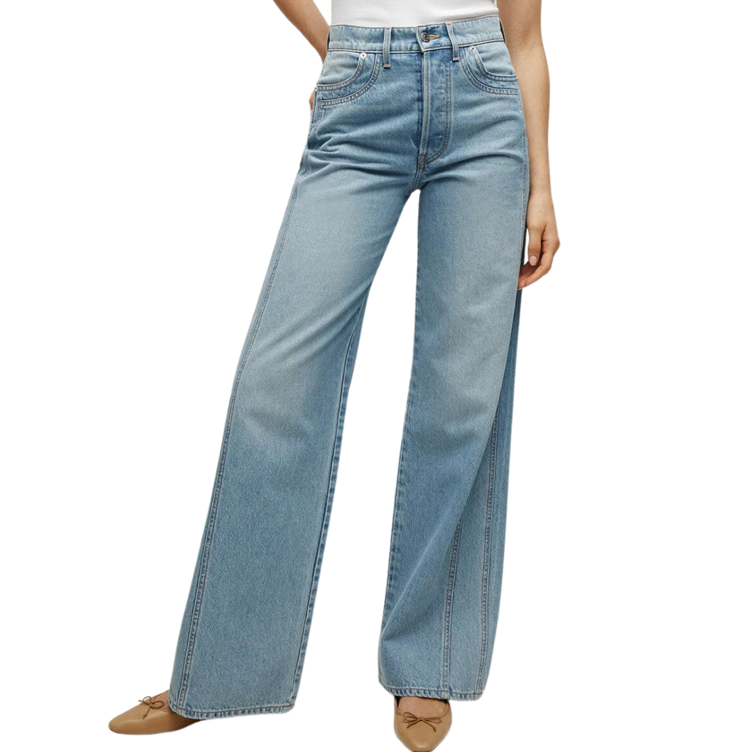 Taylor Double-Seam Wide-Leg Jean in Nova