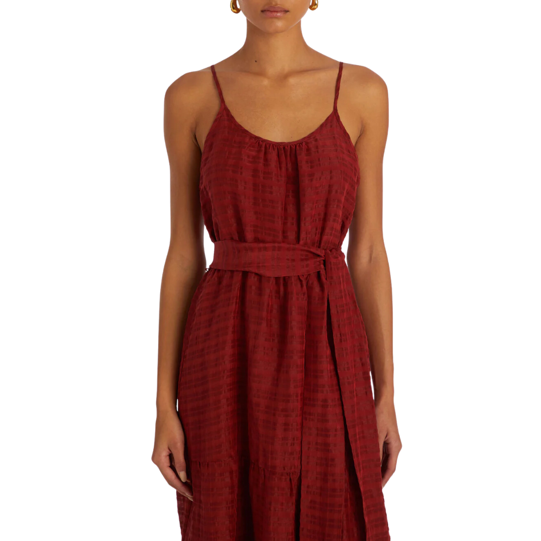 Kinley Dress in Carmine