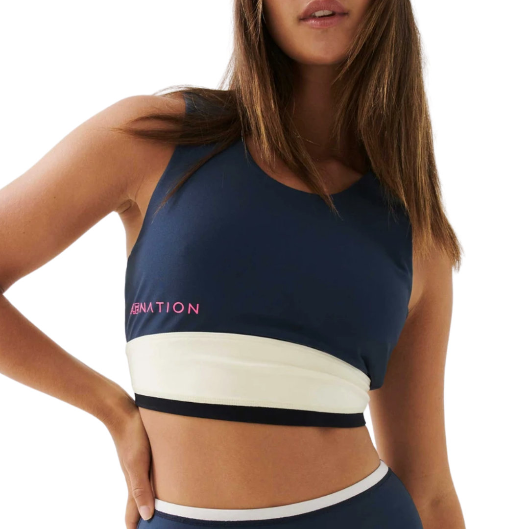 Outline Sports Bra in Midnight Navy
