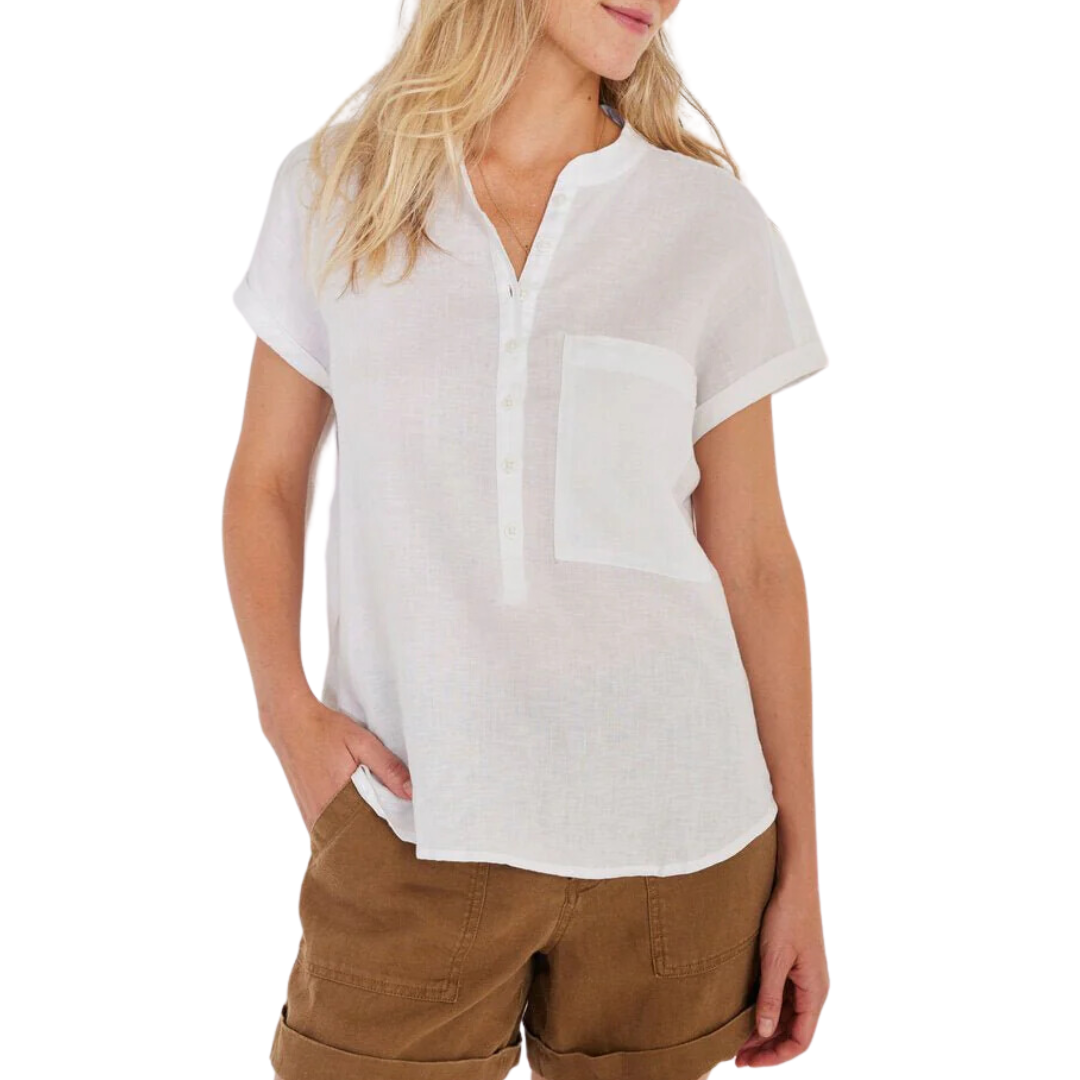 London Linen Short Sleeve in White