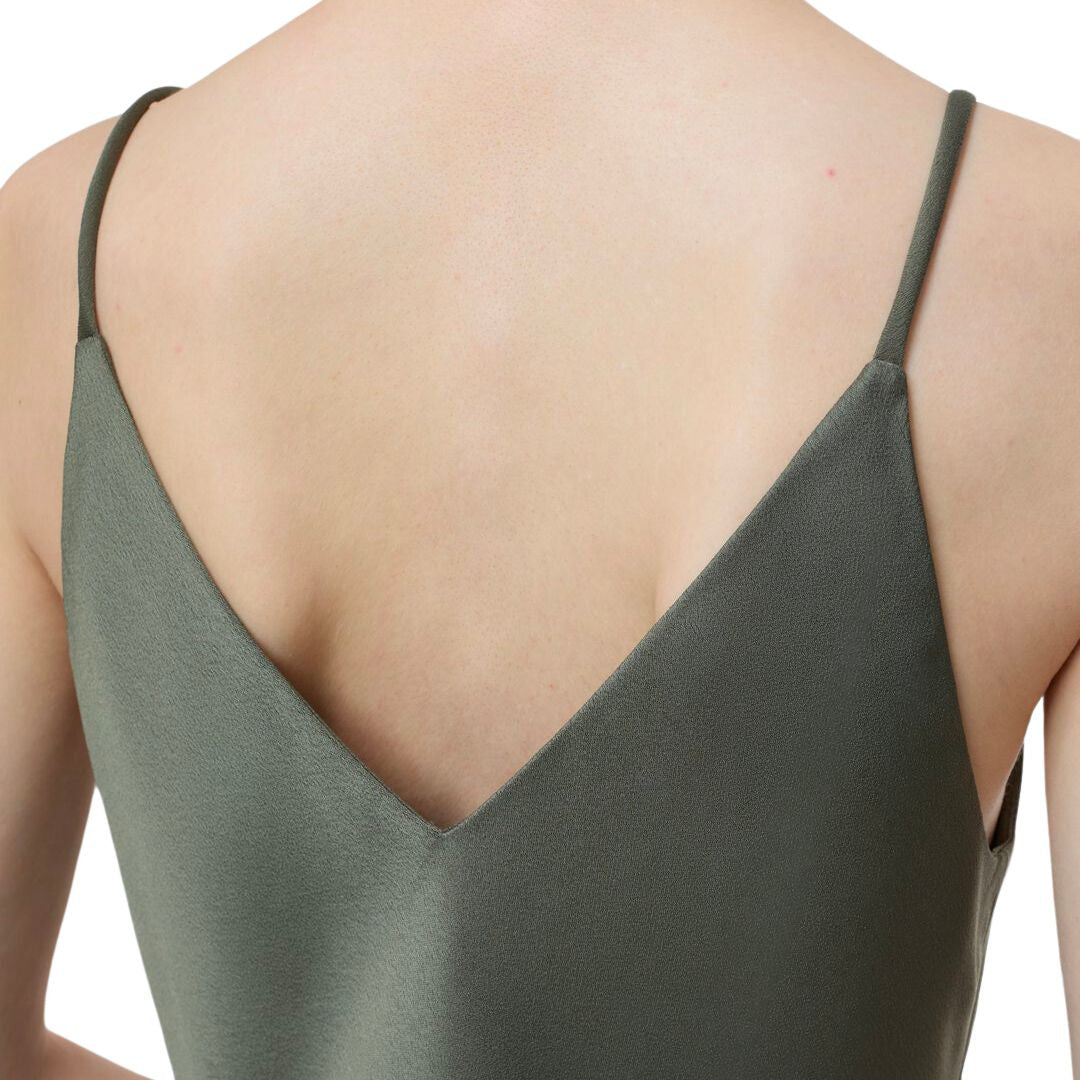 Slip Dress in Green Weed