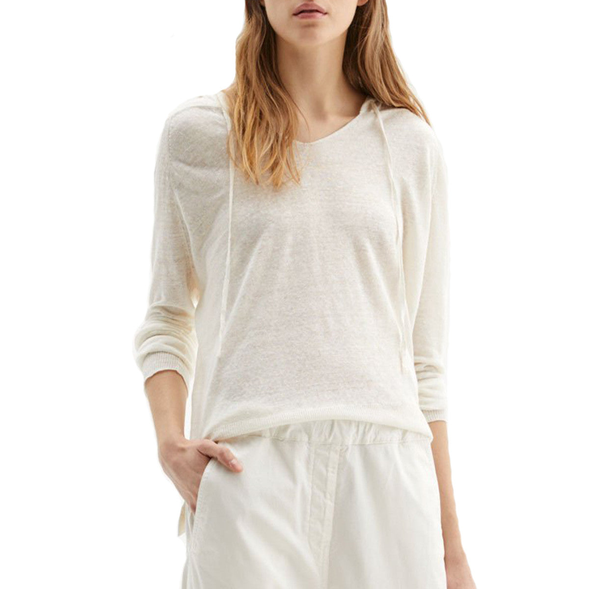 Melissa Lightweight Linen Hooded Sweater