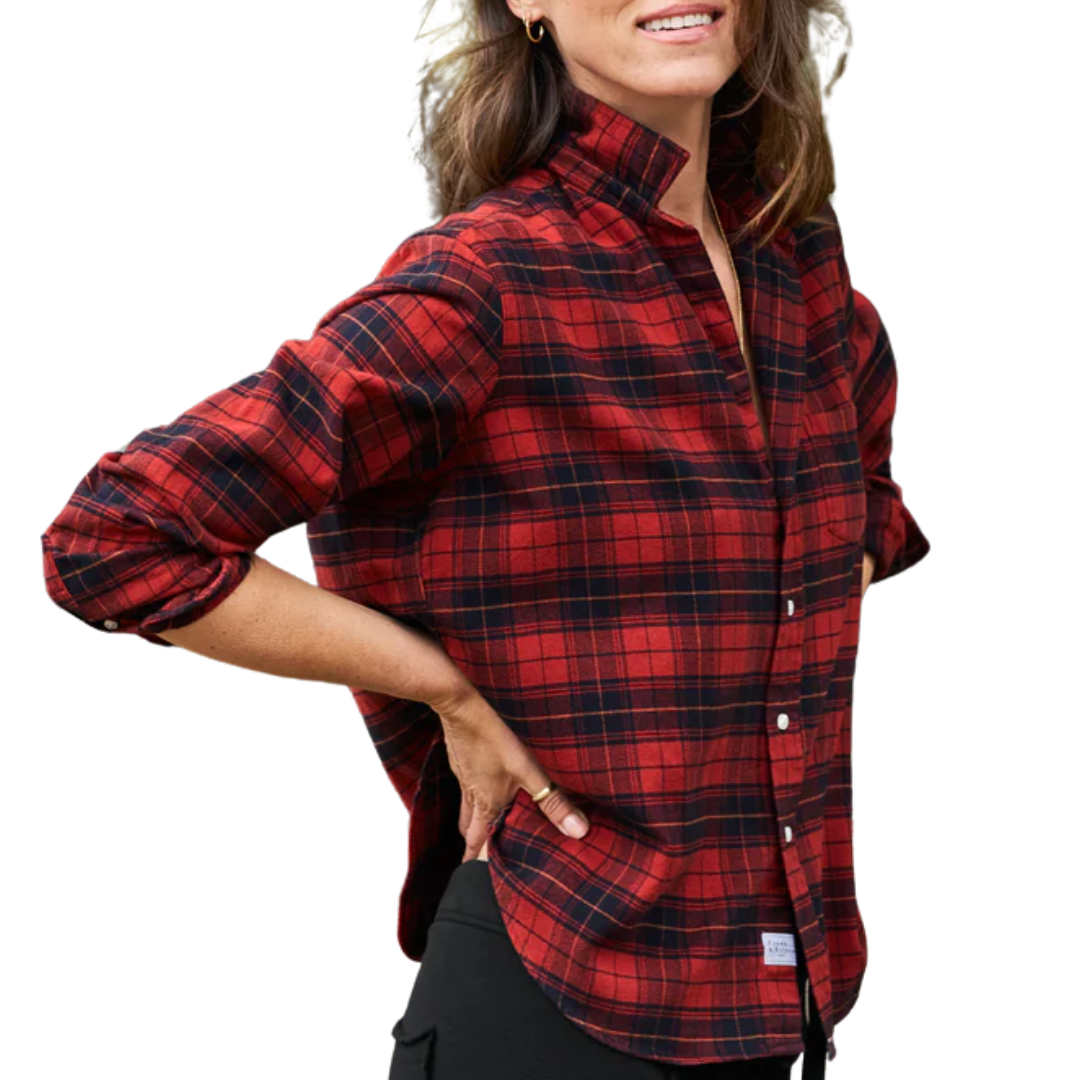 Eileen in Heather Red and Black Plaid