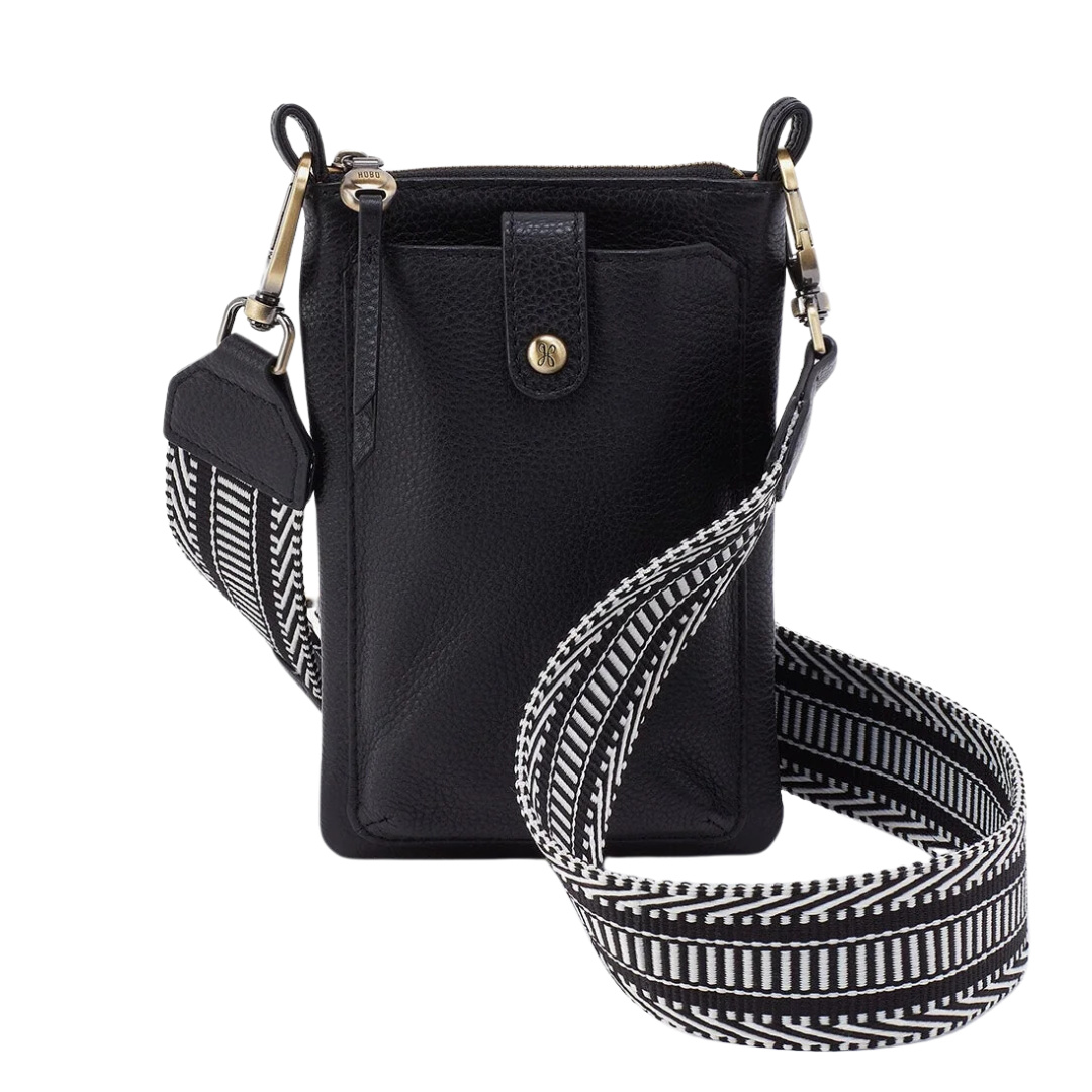 Cass Phone Crossbody in Black