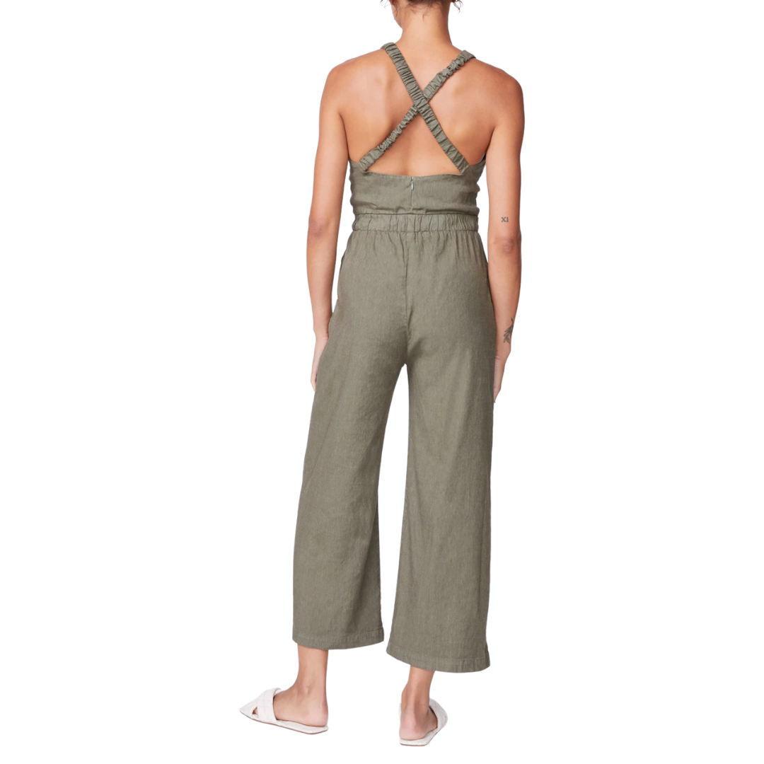 Linen Racer Jumpsuit