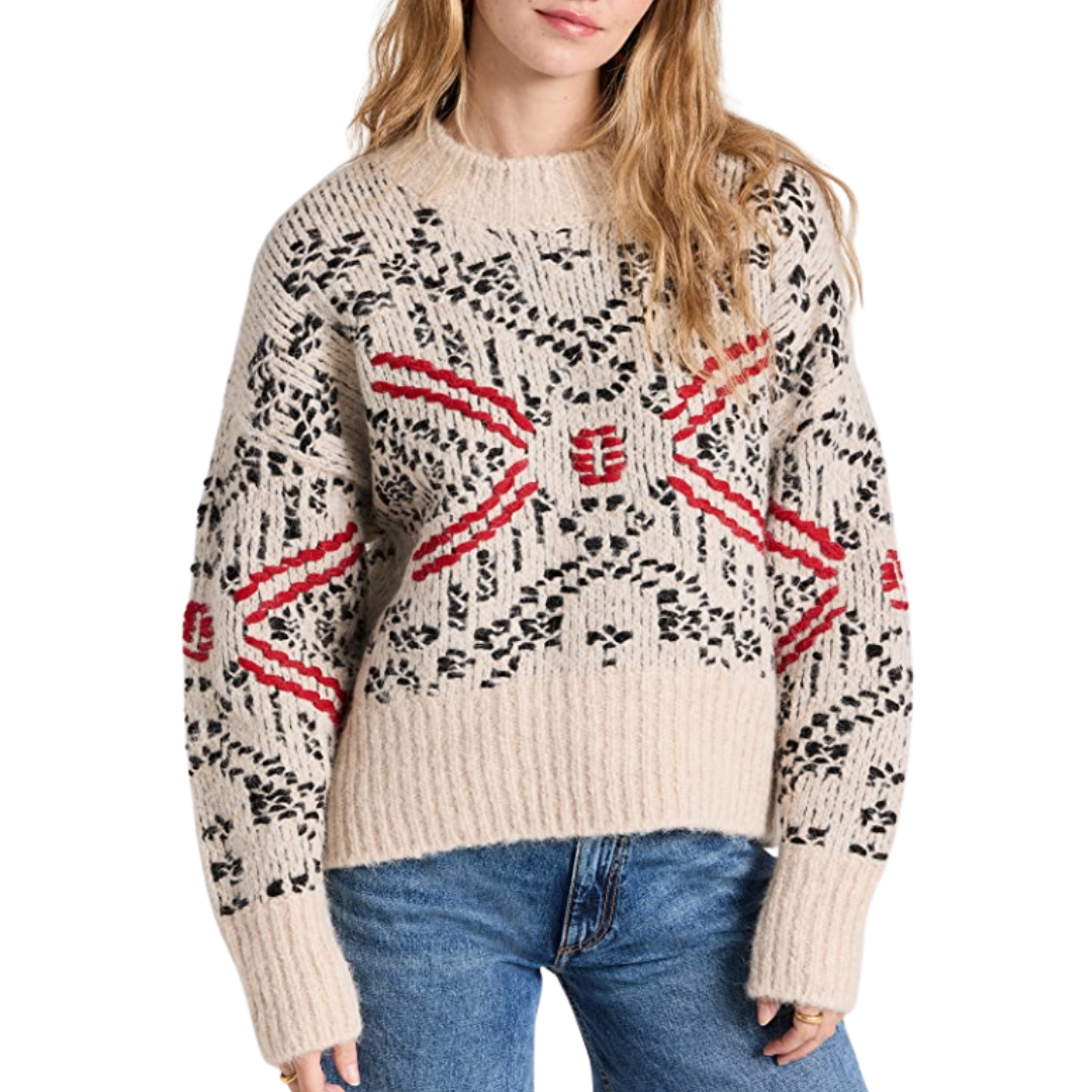 Stella Crew Sweater in Oatmeal Multi