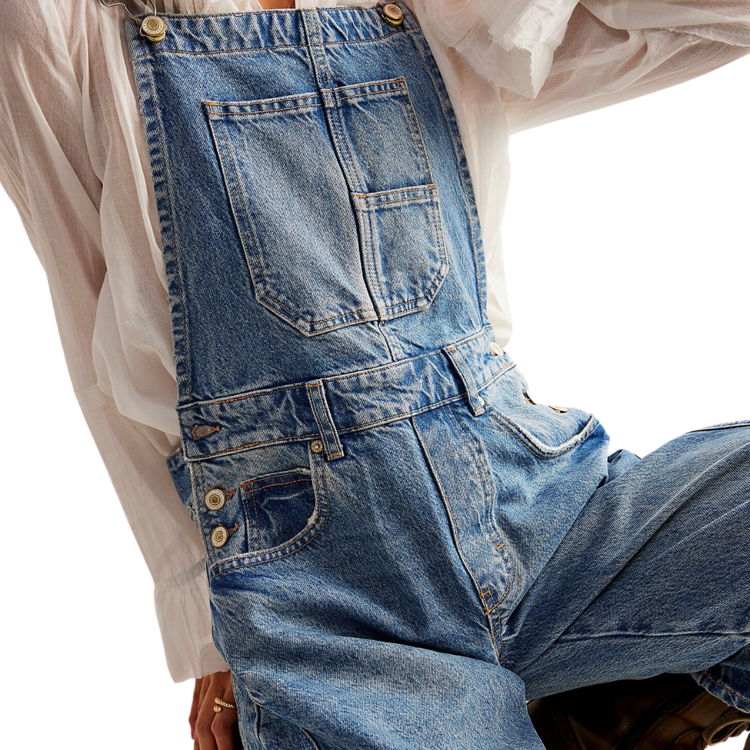 We The Free Good Luck Barrel Overalls in Ultra Light Beam