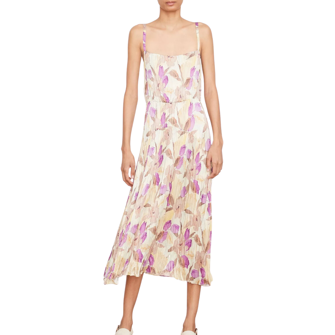 Nouveau Magnolia Crushed-Satin Camisole Dress in Sun Dew