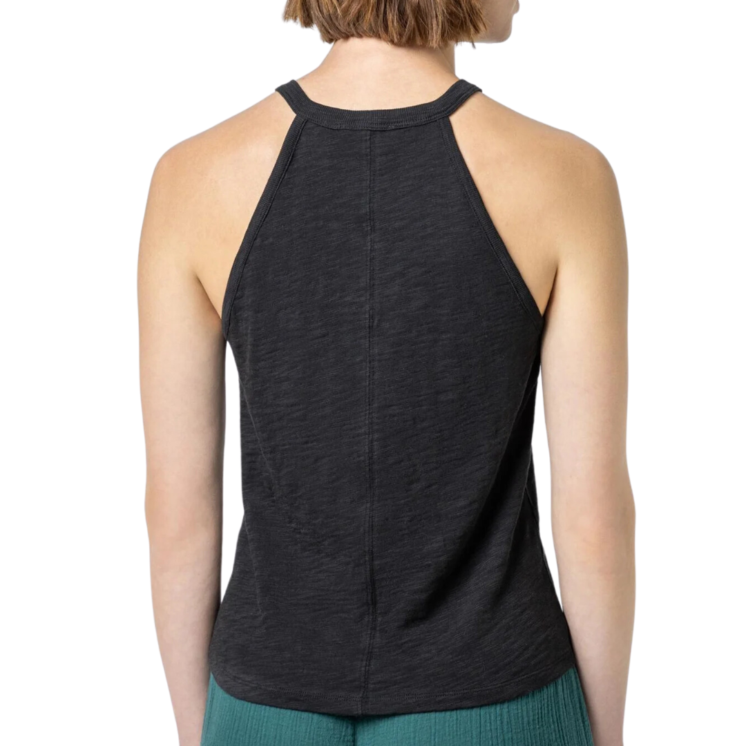 Halter Crewneck Tank in Black