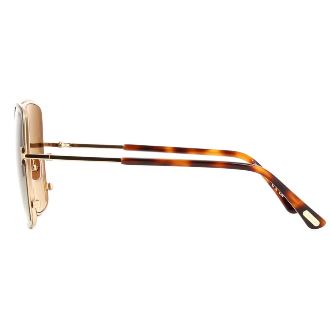 Raphaela Sunglasses in Brown on Shiny Gold