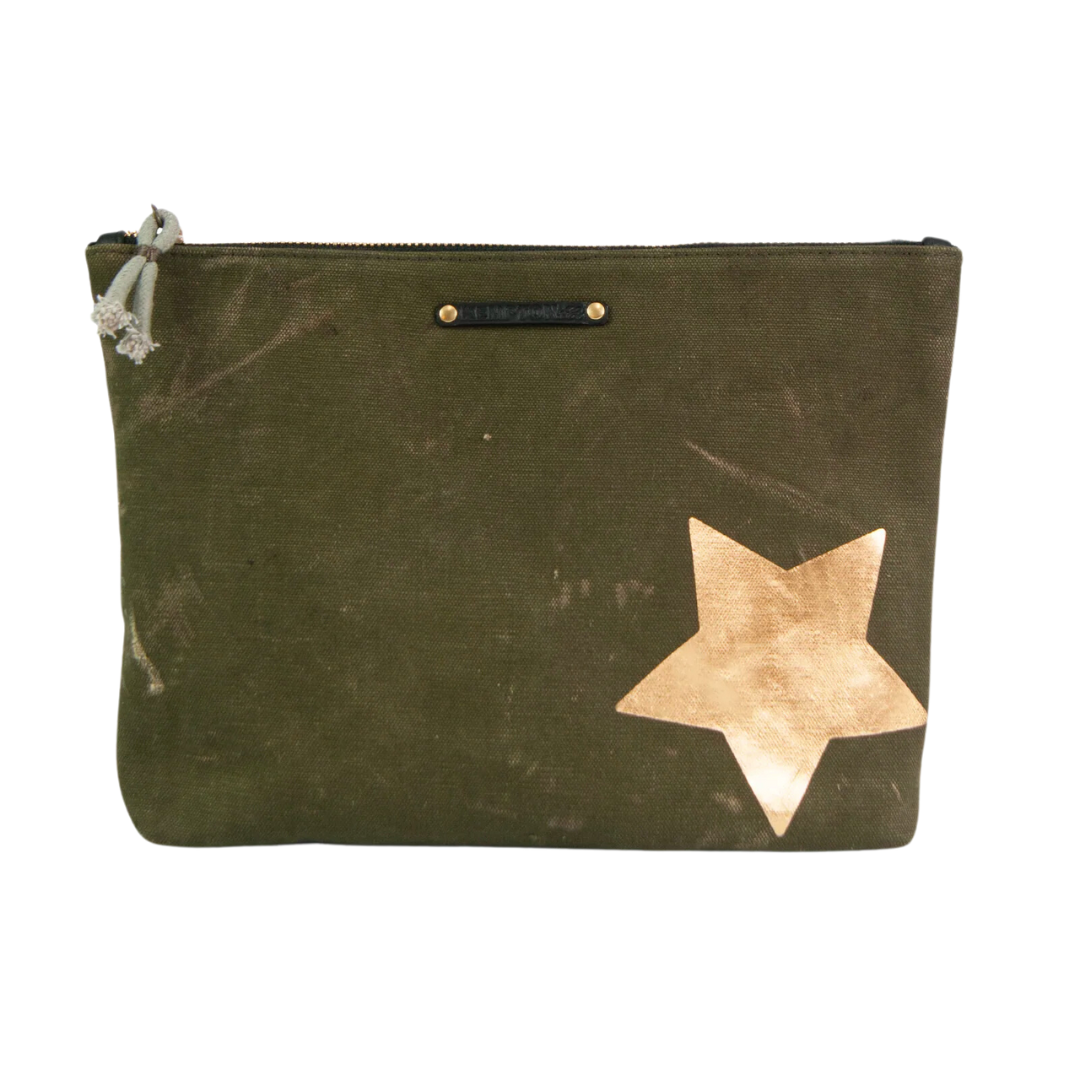 Star Pouch in Army Gold