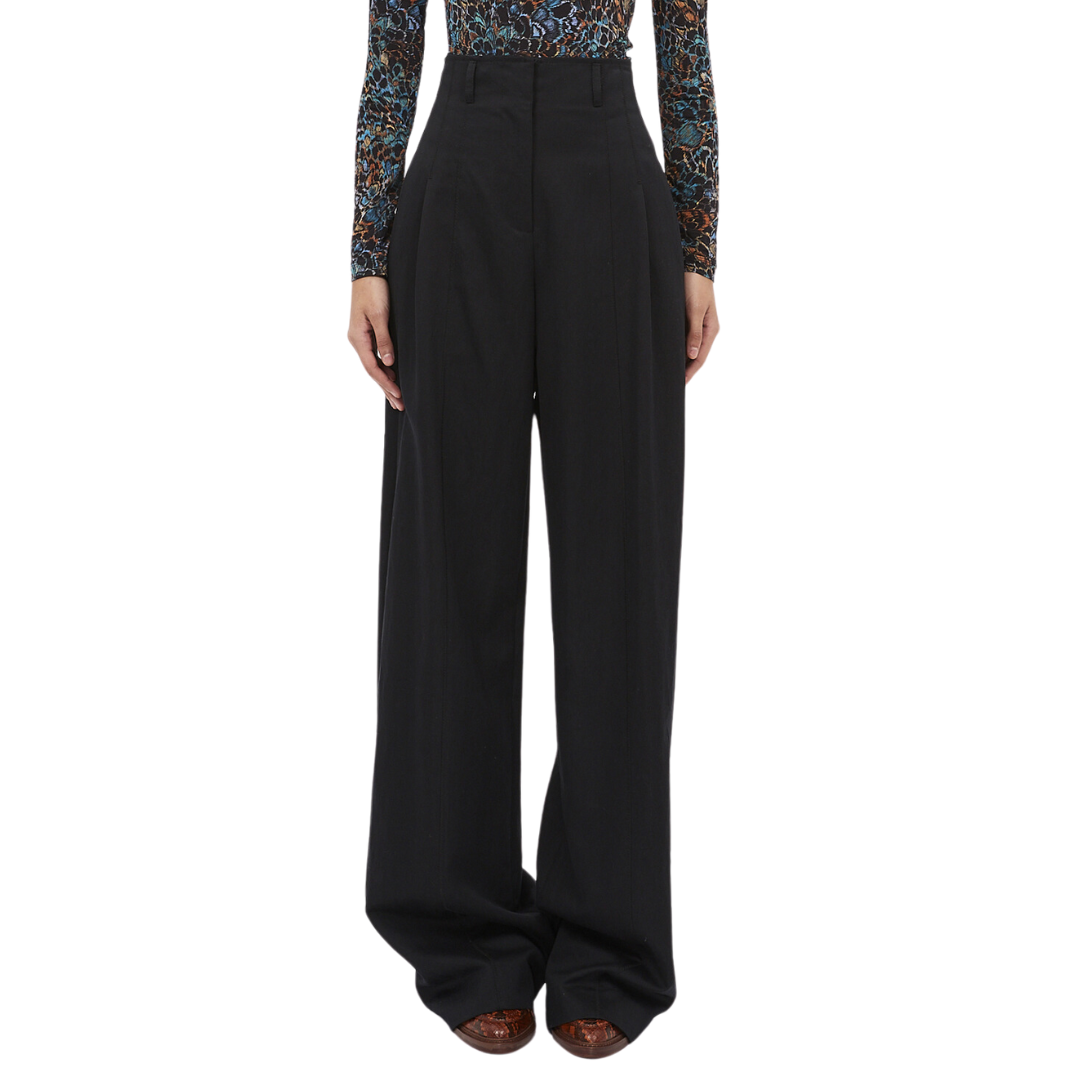 Delvine Pant in Solid Noir