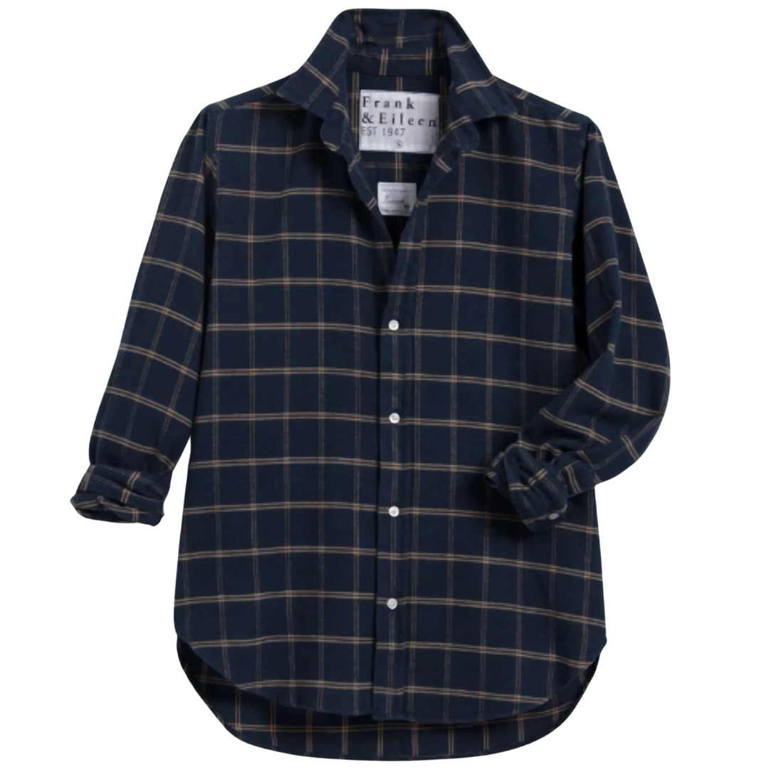 Silvio in Navy w/ Double Tan Window Flannel
