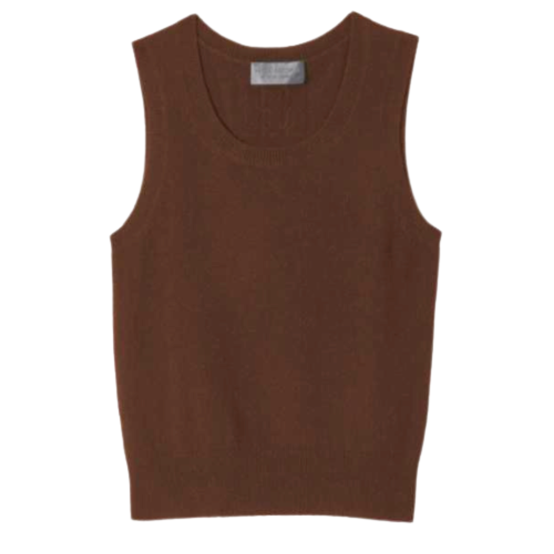 May Sweater Tank in Dark Rust